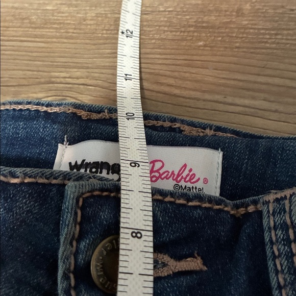 Wrangler X Barbie Bootcut jeans Junior size 1 Medium wash Western Stretch NEW - Picture 5 of 10